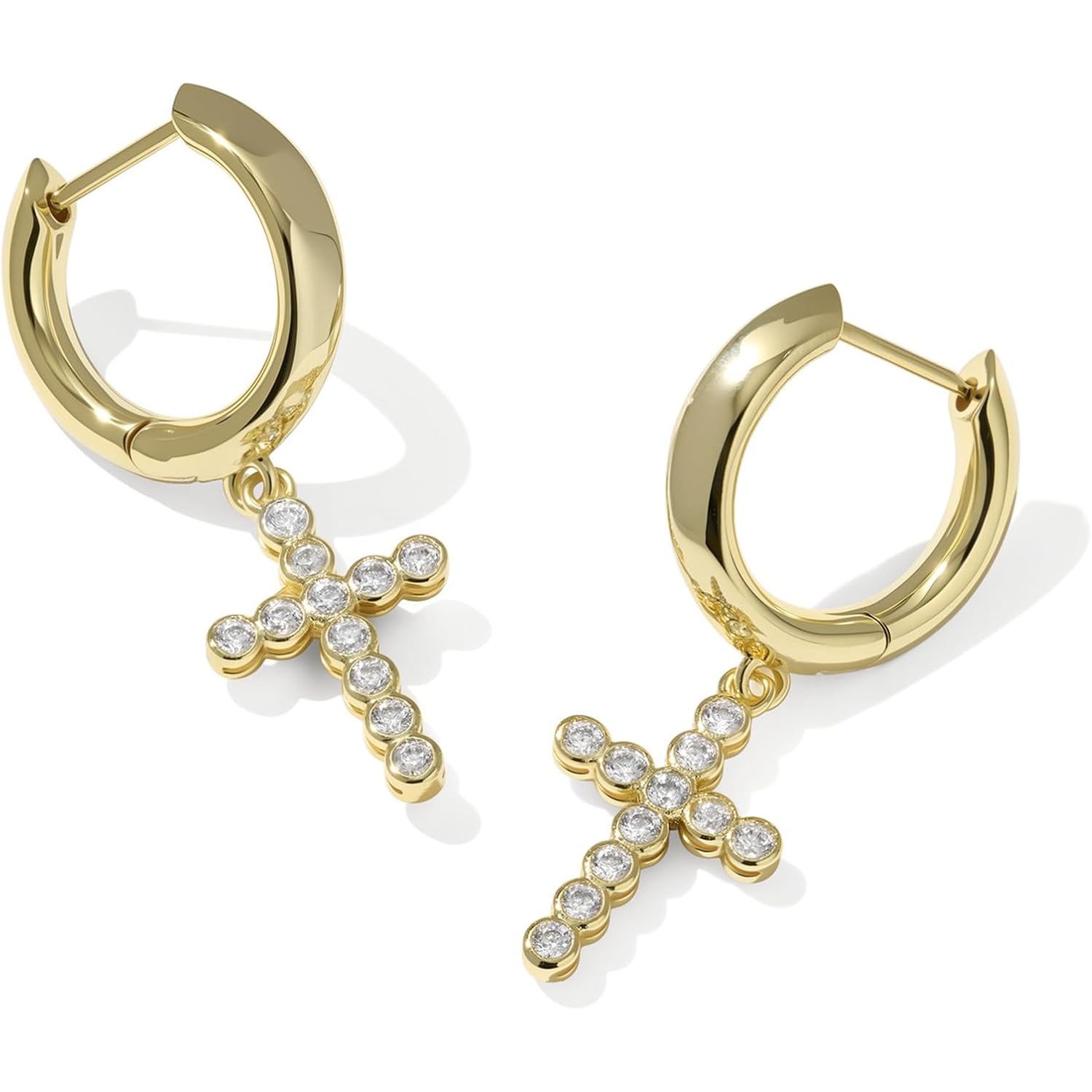 Kendra Scott Cross Crystal Huggie Earrings, Fashion Jewelry for Women