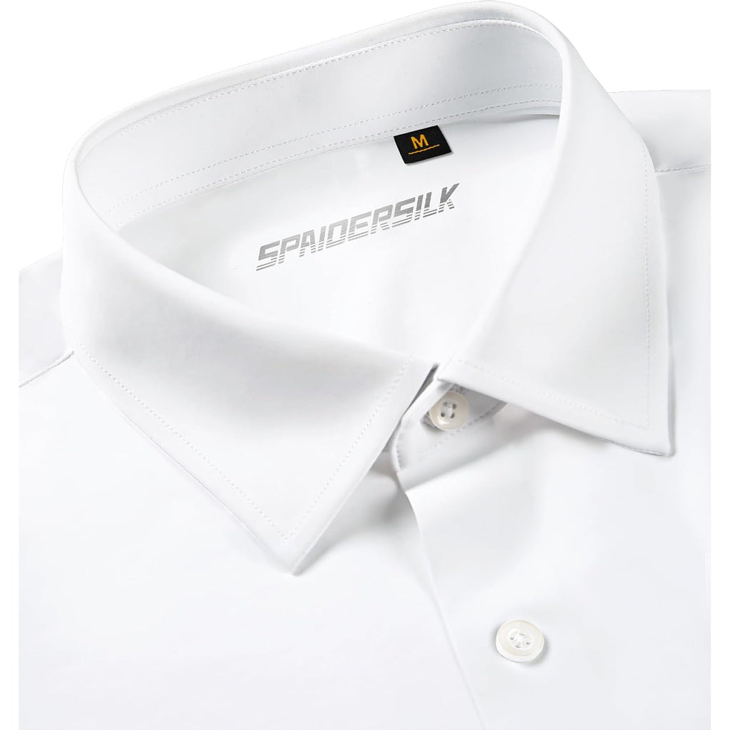 Stretch Mens Dress Shirts Long Sleeve Slim Fit Dress Shirts For Men Muscle Fit Wrinkle Free Button Down Shirt