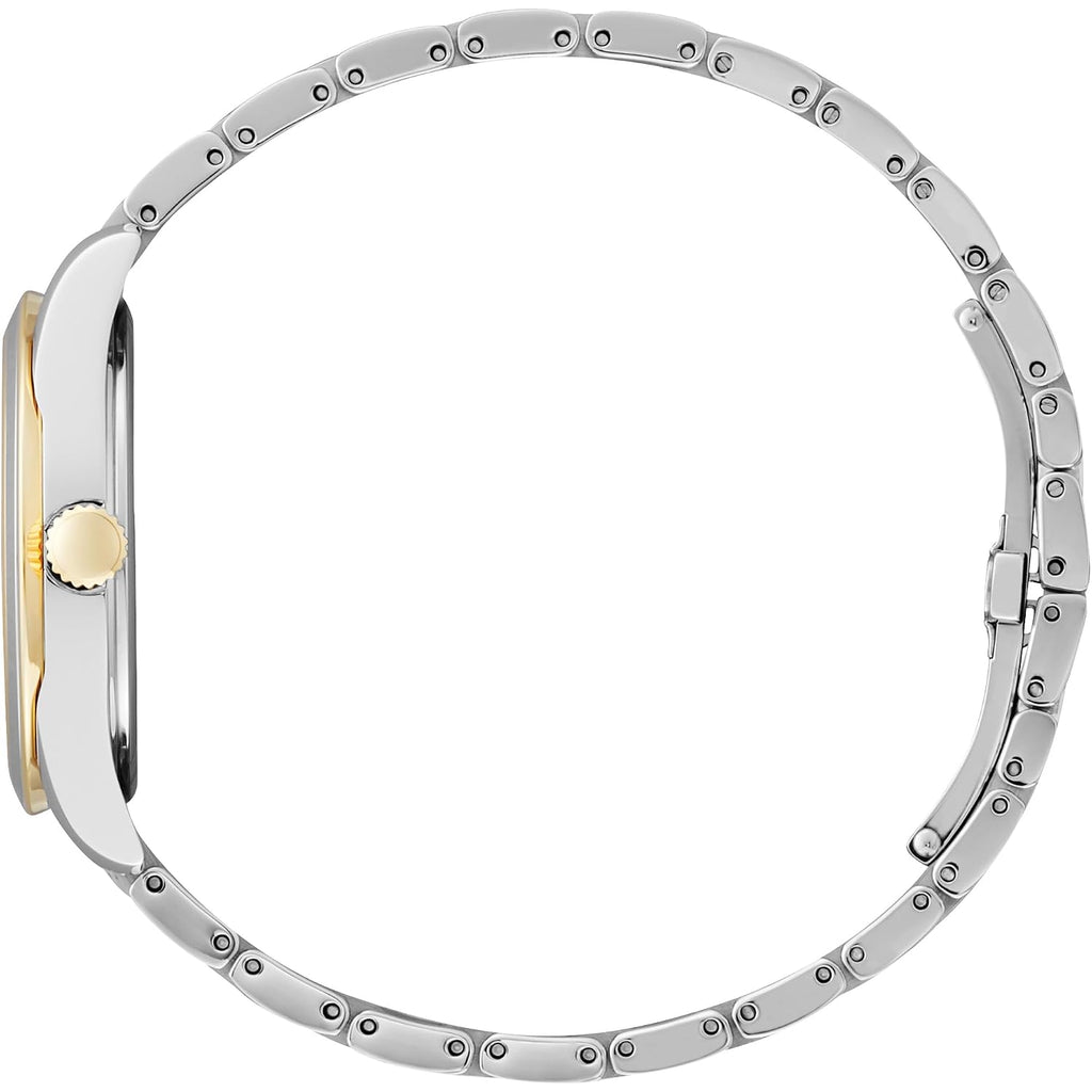 Citizen Women'S Eco-Drive Dress Classic Arezzo Diamond Two-Tone Stainless Steel Watch, White Dial (Model: Em0874-57D)