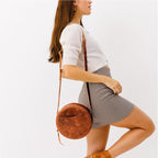 Portland Leather Goods Circle Crossbody Bag For Women – Handmade From The Finest Full-Grain Hides