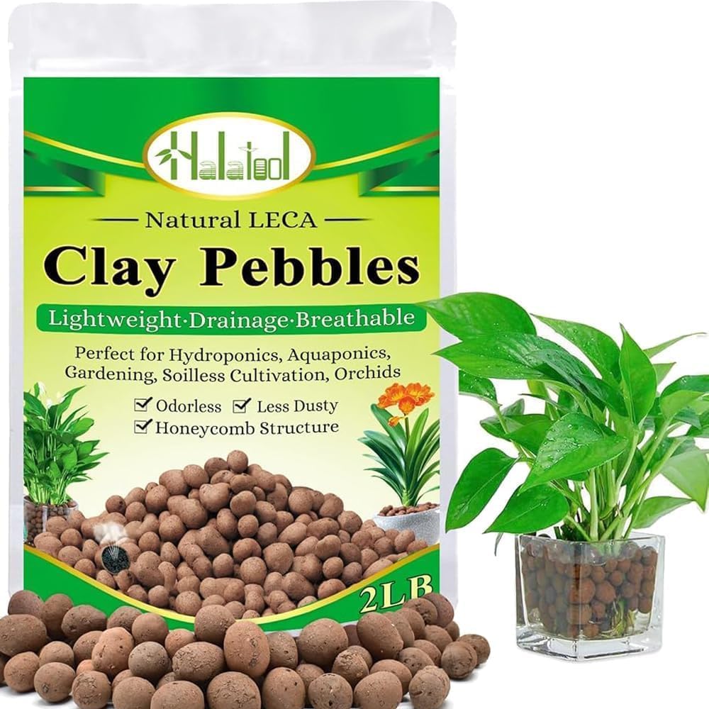 2Lb Leca Clay Pebbles For Plants, 4-16Mm Hydro Balls For Drainage | Reusable, Ph-Neutral, Lightweight Expanded Clay Pebbles, Semi-Hydroponics Setups, Orchids, Succulents, Potted Plants