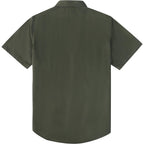 Dubinik® Pearl Snap Western Shirt For Men Short Sleeve Durable Cotton Cowboy Work Shirt