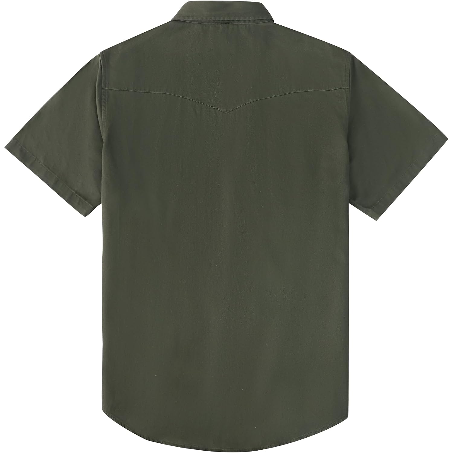 Dubinik® Pearl Snap Western Shirt For Men Short Sleeve Durable Cotton Cowboy Work Shirt