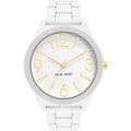 Nine West Women'S Metal Bracelet Watch With Rubberized Coating