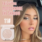 Feicuiyun Glitter Shimmer Sparkle Eye Shadow Palette Makeup For Older Women, Pearl White Silver Glitter Shimmer Metallic Holographic Iridescent Cream Iridescent Single Monochrome Eyeshadow Makeup, 11