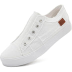 Women'S Slip On Shoes Non Slip Fashion Canvas Sneakers Low Top Casual Shoes