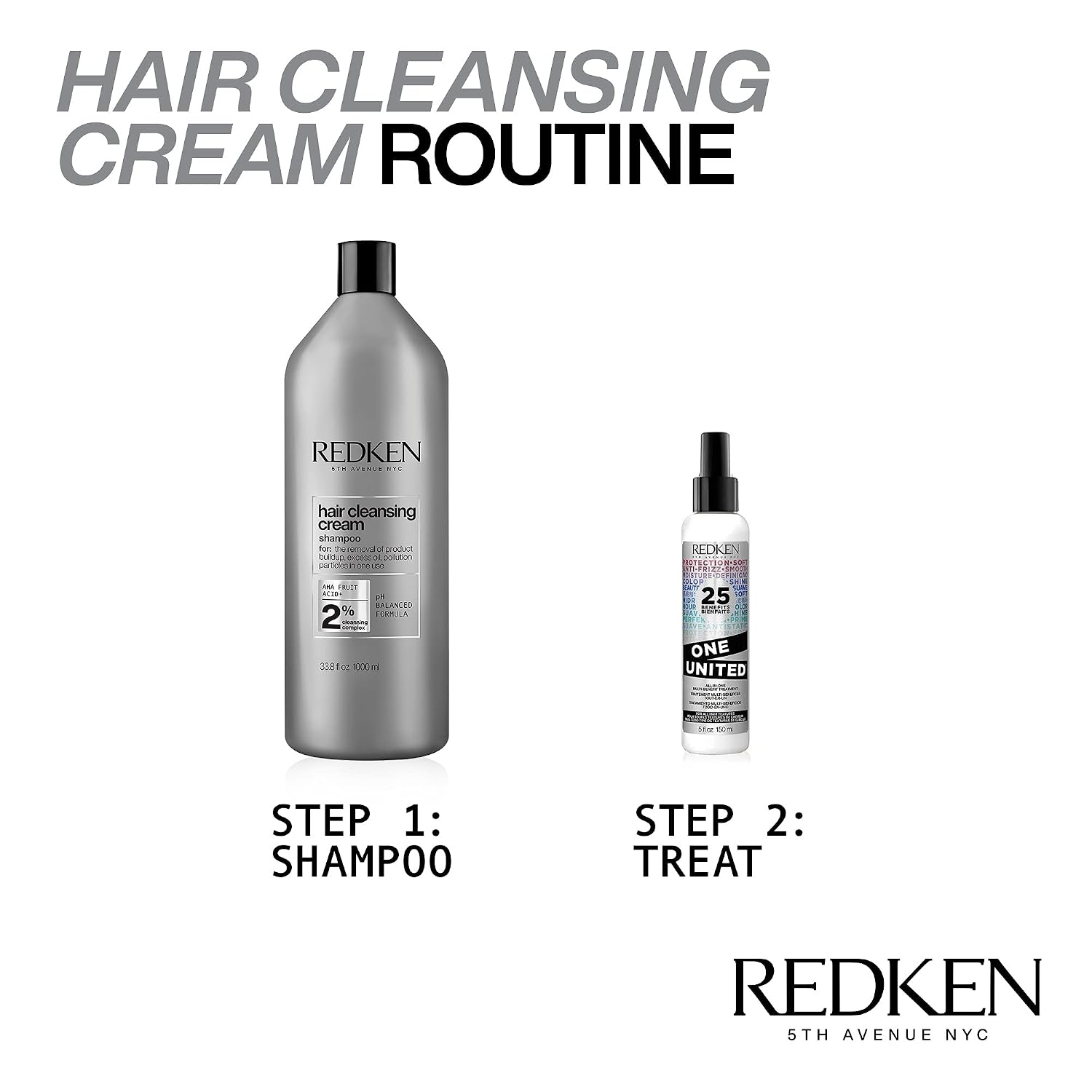 Redken Detox Hair Cleansing Cream Clarifying Shampoo For All Hair Types - Removes Buildup And Strengthens Hair Cuticle