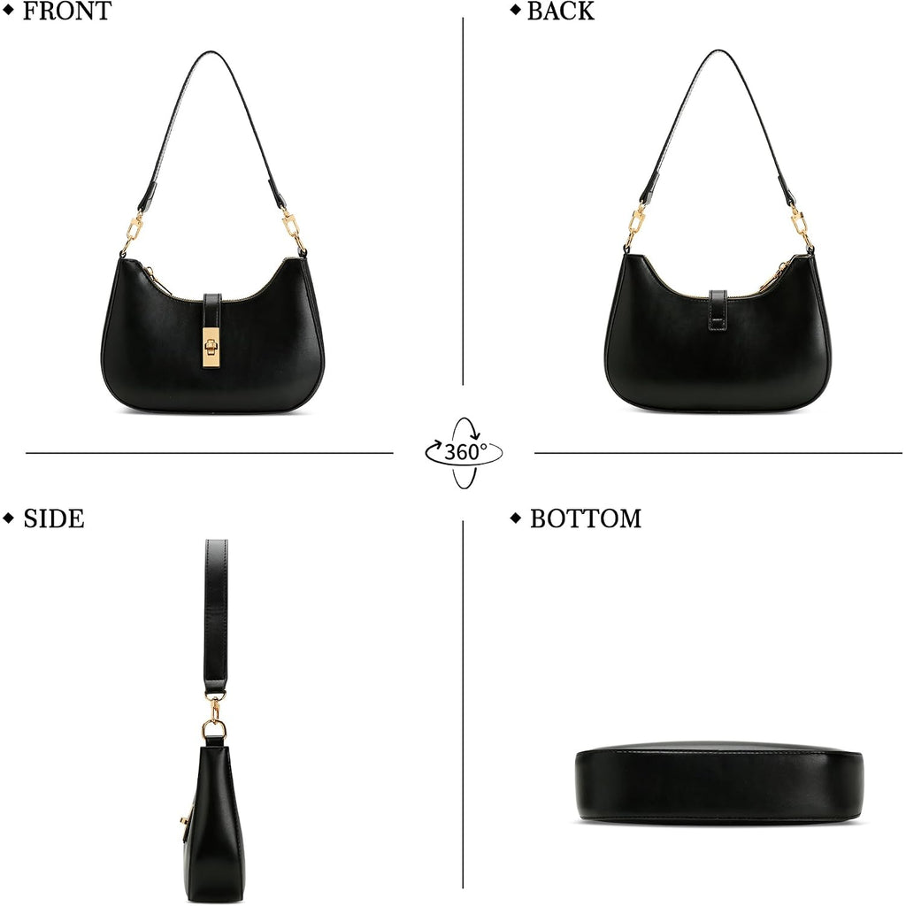 Kkxiu Shoulder Bag For Women Cute Hobo Handbag And Vegan Leather Retro Small Clutch Purse With Zipper