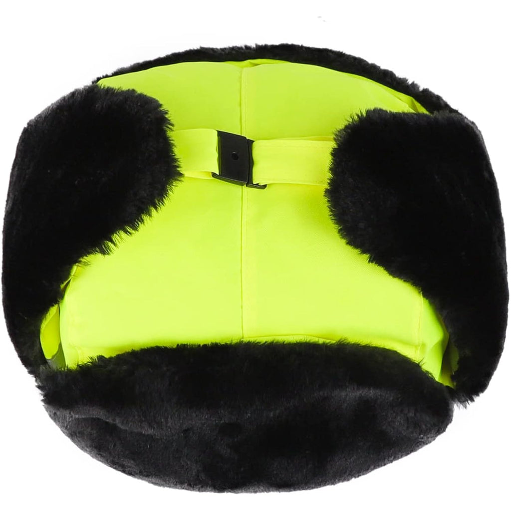 SIQITECHNO Unisex High Visibility Reflective Russian Trapper Hat Fleece Lined Work Safety Trooper Hat Outdoor Hunting Ski Cap
