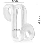 Hanger Hooks Space Saving, 60 Pack Clothes Hanger Connector Hooks, Transparent Stackable Clothes Hangers With Hooks For Closet Organizer (Clear)