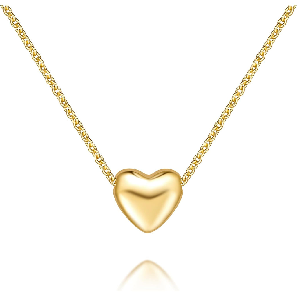 Gold Necklace for Women 14K Gold Pendant Necklaces for Women Charm Beauty Elegance and A Hint of Romance Dainty Heart Pendant Necklaces With Adjustable Length 18in