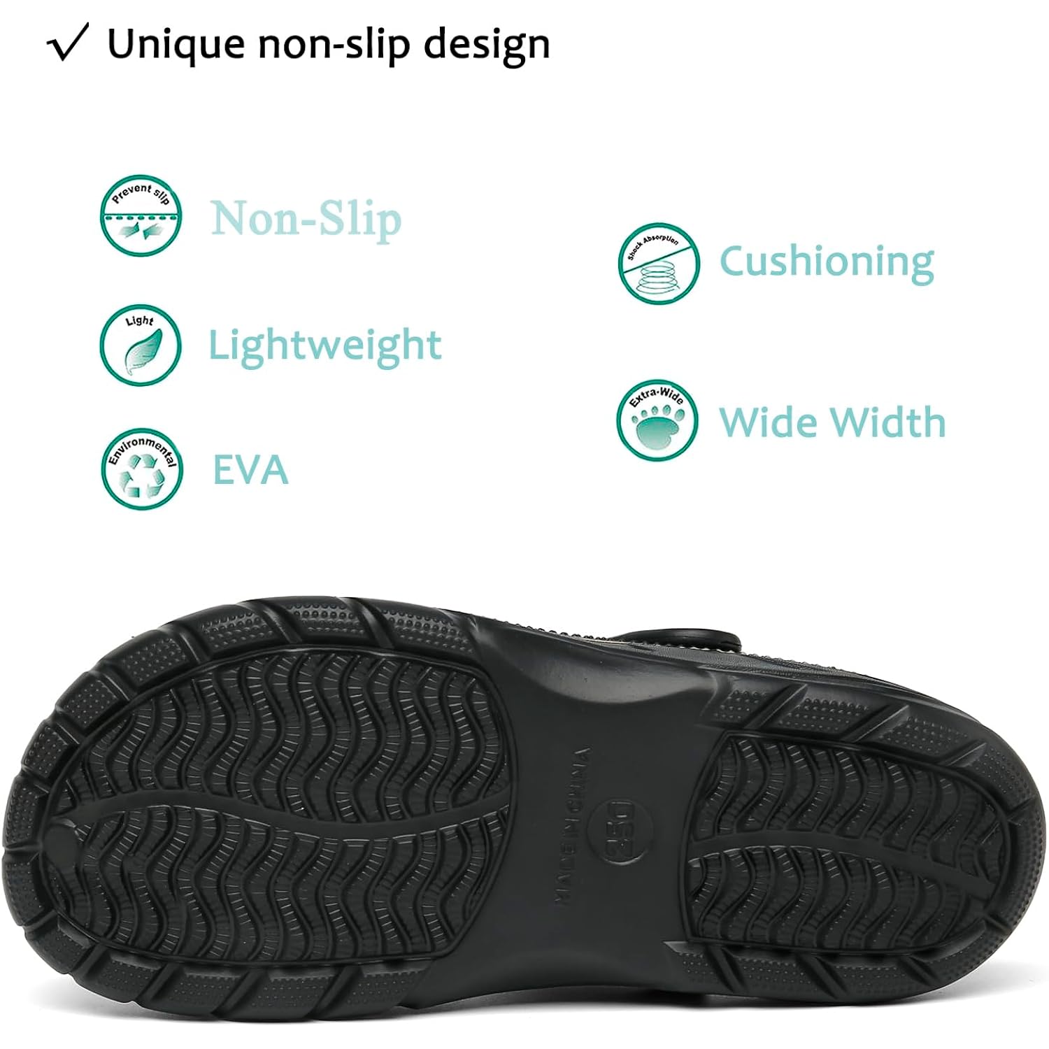 Chaychax Men'S And Women'S Arch Support Clogs Garden Shoes Slip-On Outdoor Beach Water Sandals With Removable Cushion Footbed
