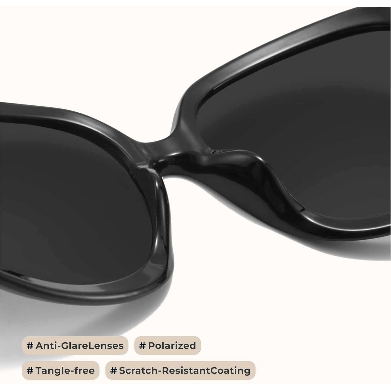 miyya Bug Eye Oversized Polarized Sunglasses Womens, Trendy Retro Sun Glasses for Women 2025, Oversized UV Protection Shades