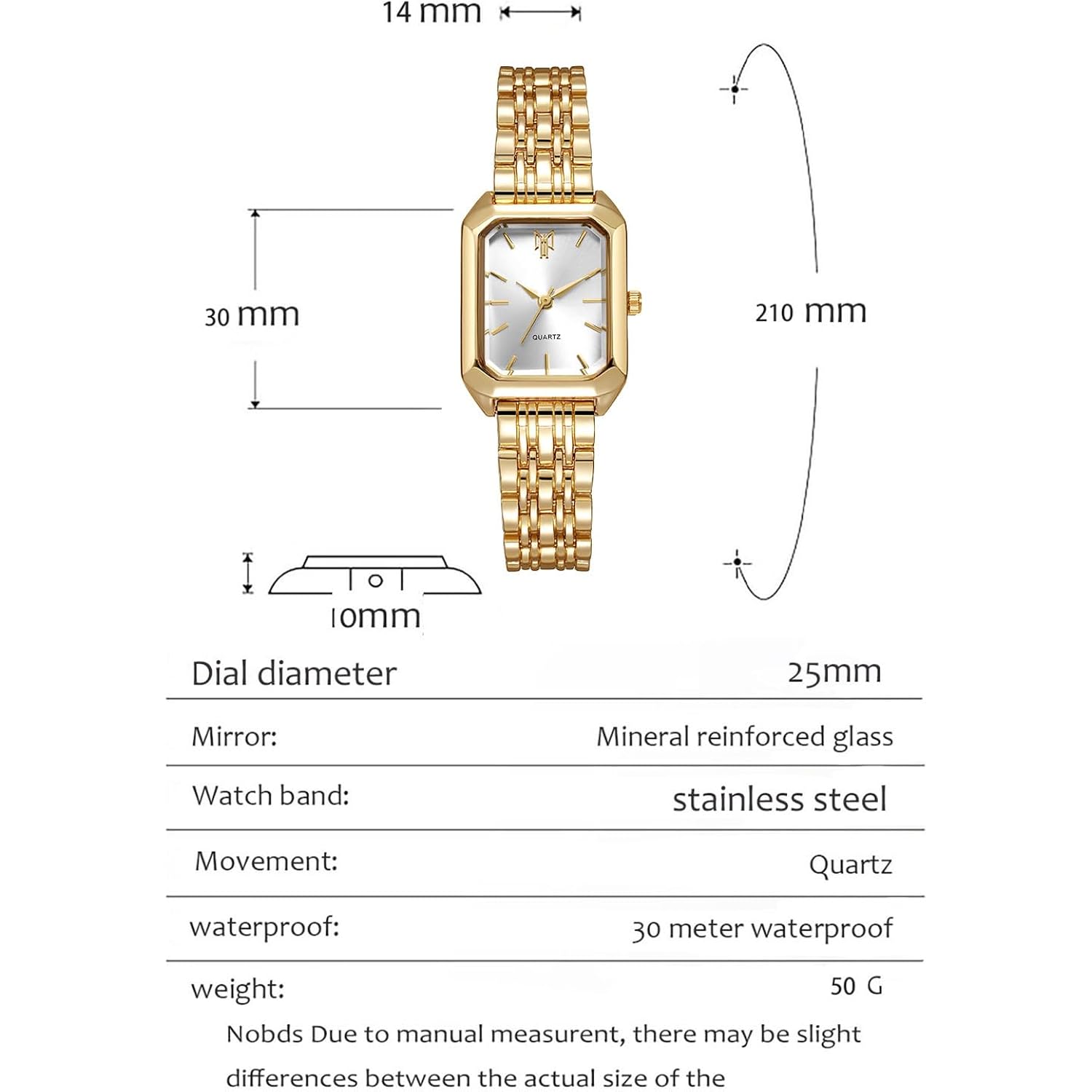 Bestkang Watches For Women Wrist Watches Steel Strap Womens Watch Casual Fashion Simple Square Quartz Wristwatch