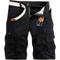 Mens Cargo Shorts Cotton Work Casual Shorts For Men With Multiple Pockets