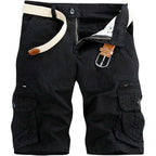 Mens Cargo Shorts Cotton Work Casual Shorts For Men With Multiple Pockets