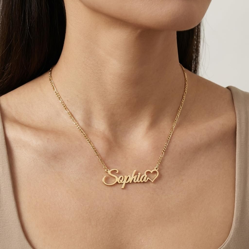 Custom Name Necklace - 925 Sterling Silver & 316 Stainless Steel, 14 Fonts & Multi-Language Options, 4 Colors, 5 Chain Styles, Personalized Gift with Premium Box