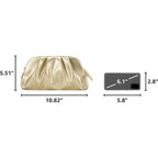 Sweetv Chunli Dressy Vegan Leather Clutch Purse For Women Formal, Soft Pleated Pu Evening Clutch For Weddings, Proms