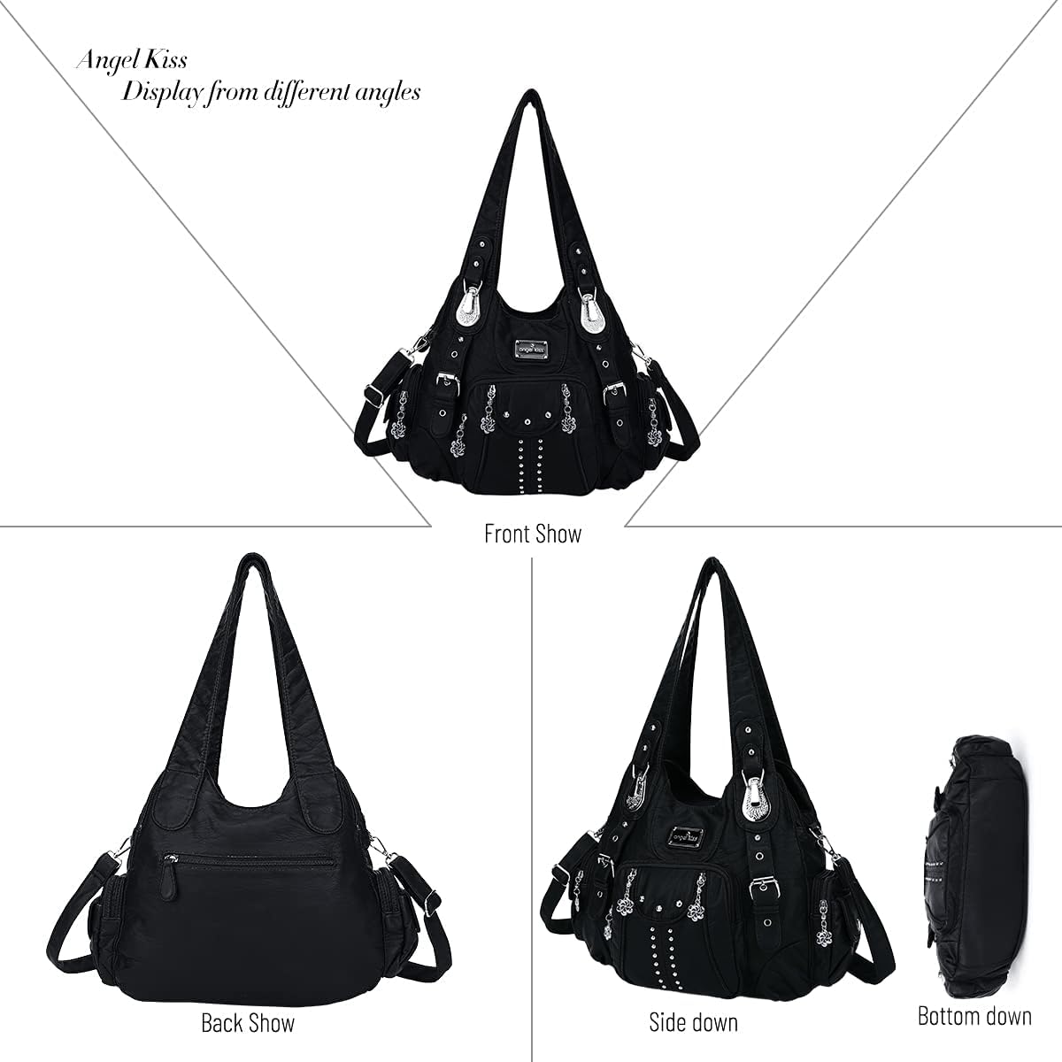 Angel Kiss Purses For Women Soft Pu Leather Large Hobo Bags For Women Shoulder Bag | Soft