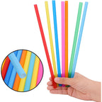120 Pack Smoothie Straws, 10.3 Inches Straws Disposable, Milkshake Plastic Straws In Assorted Bright Colors