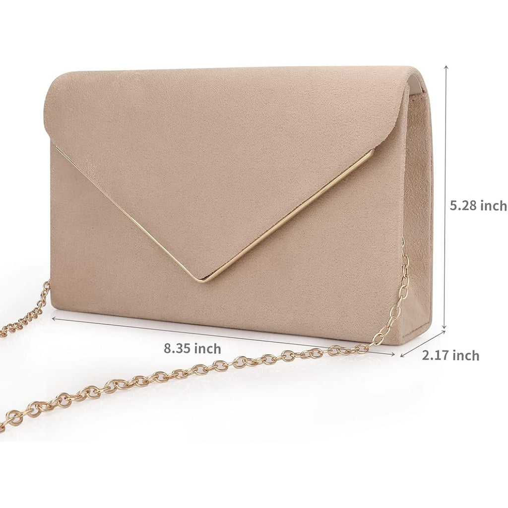 BBjinronjy Clutch Purse for Women Evening Bags Handbags for Wedding Party Cocktail Prom Faux Suede Crossbody Shoulder Bag