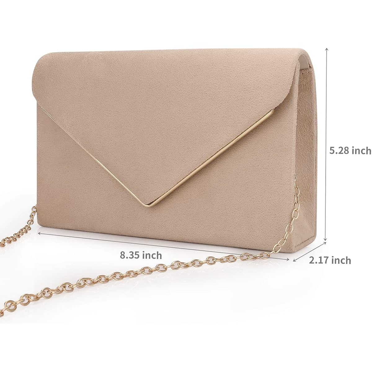 BBjinronjy Clutch Purse for Women Evening Bags Handbags for Wedding Party Cocktail Prom Faux Suede Crossbody Shoulder Bag