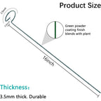 12 Pack 16 Inch Plant Support Stakes, Metal Single Stemmed Flower Support Hoops，Garden Plant Stakes Plant Prop For Amaryllis Orchid Lily Rose Peony Tomatoes Gladiolus