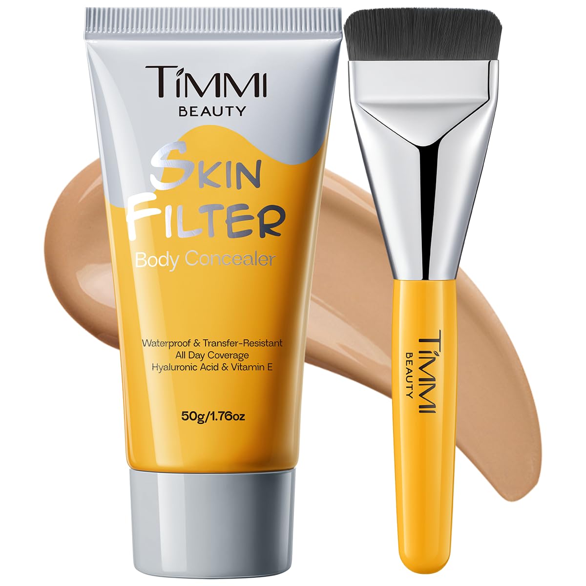 Skin Filter Body Concealer, Waterproof & Transfer-Resistant Leg & Body Makeup, All Day Coverage, With Hyaluronic Acid, Flawless Makeup For Scars, Spots, Veins & Tattoos (02 Natural)
