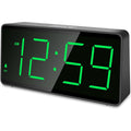 Peakeep Battery Operated Digital Alarm Clock For Bedrooms Big Numbers | Cordless Large Display Auto Dimming For Seniors, Adjustable Volume Loud Alarm Clock For Heavy Sleepers Adults (Green Digits)