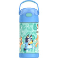 Thermos Funtainer Water Bottle With Straw - 12 Ounce - Kids Stainless Steel Vacuum Insulated Water Bottle With Lid, Bluey