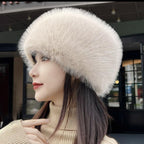 SIQITECHNO Unisex Faux Fur Cossack Ushanka Style Hat Furry Russian Trapper Hat Winter Fuzzy Outdoor Hunting Cap