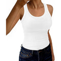 GKBK Womens Tank Tops Scoop Neck Sleeveless Ribbed Tank Summer Basic Thick Strap Slim Fitted Racerback Tops