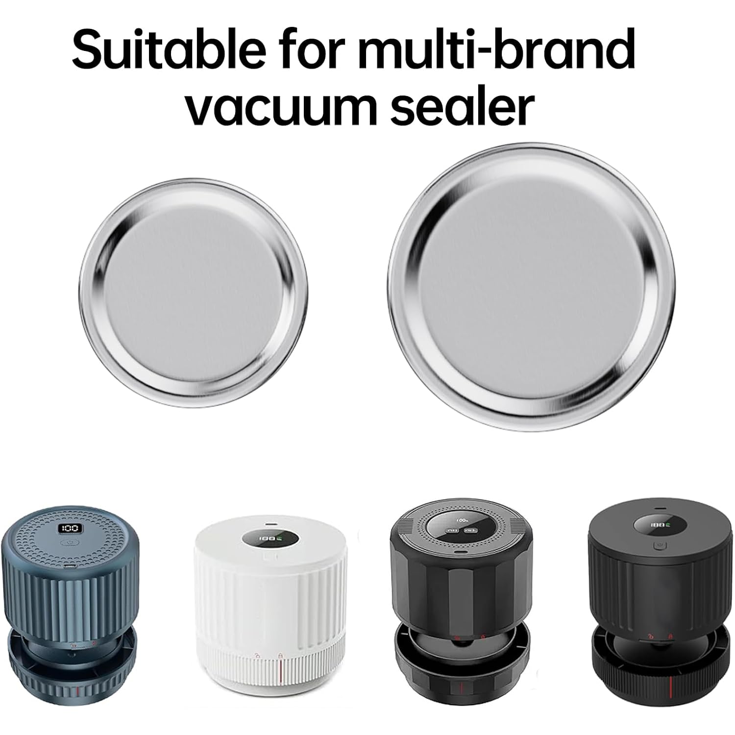 48PCS Mason Jar Lids for Wide and Regular Mouth Jars, No Date Reminder, Compatible with Electric Vacuum Sealers, Vacuum Seal Mason Jar Lids Only