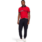Tommy Hilfiger Men'S Short Sleeve Cotton Pique Flag Graphic Polo Shirt In Custom Fit