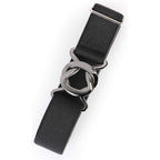 JASGOOD Women No Show Stretch Belt Adjustable Elastic Web Belt with Flat Buckle for Jeans Pants Casual Belts