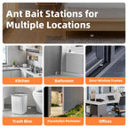 48 Pack Ant Bait Gel Stations For Common Household Ants, Indoor & Outdoor Ant Traps, Effective Carpenter Ant Killer For Home, Kitchen, Garden, Ready-To-Use & No Mess Ant Gel Bait Kills The Colony
