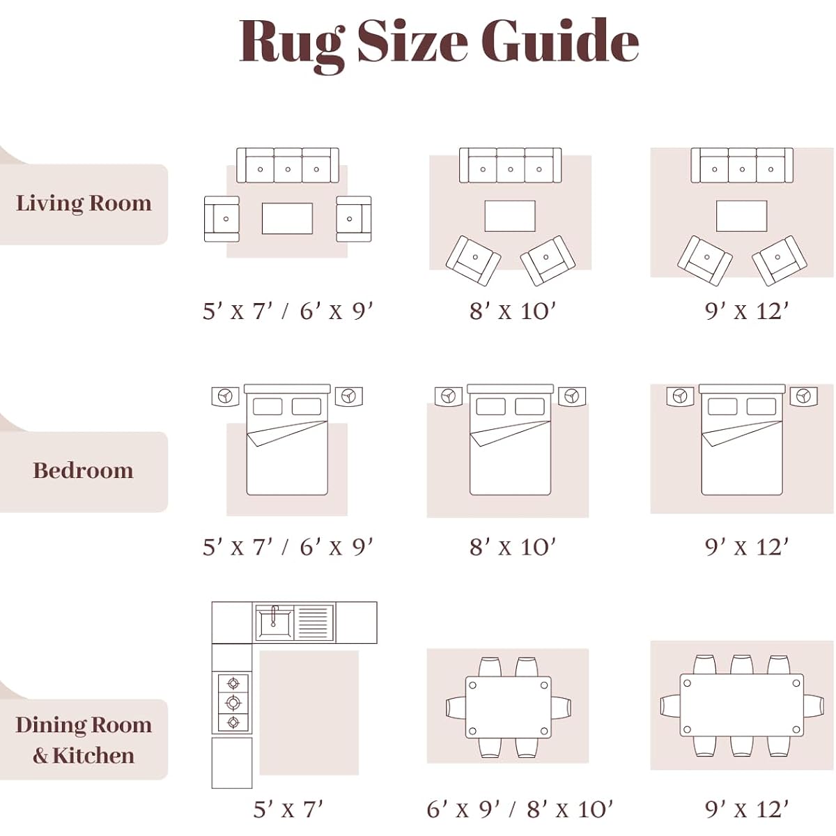 Homemate Washable Rug 8x10 Area Rugs - Vintage Faux Wool Rugs for Living Room Bedroom Dining Room - Non Slip Foldable Carpet Indoor Area Rug for Home Decor（8'x10', Beige