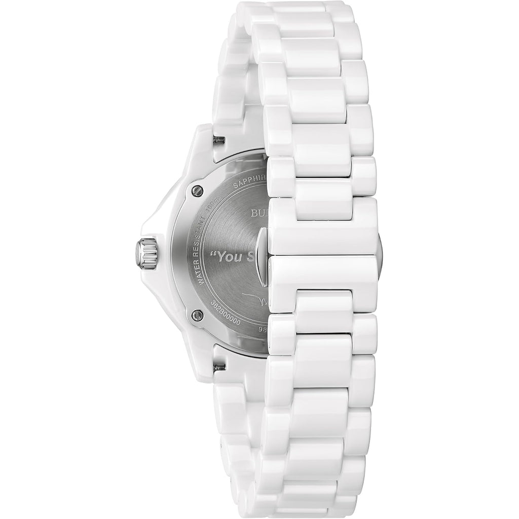 Bulova Ladies' Marc Anthony Marine Star White Ceramic And Stainless Steel 3-Hand Quartz Watch Style: 98P222
