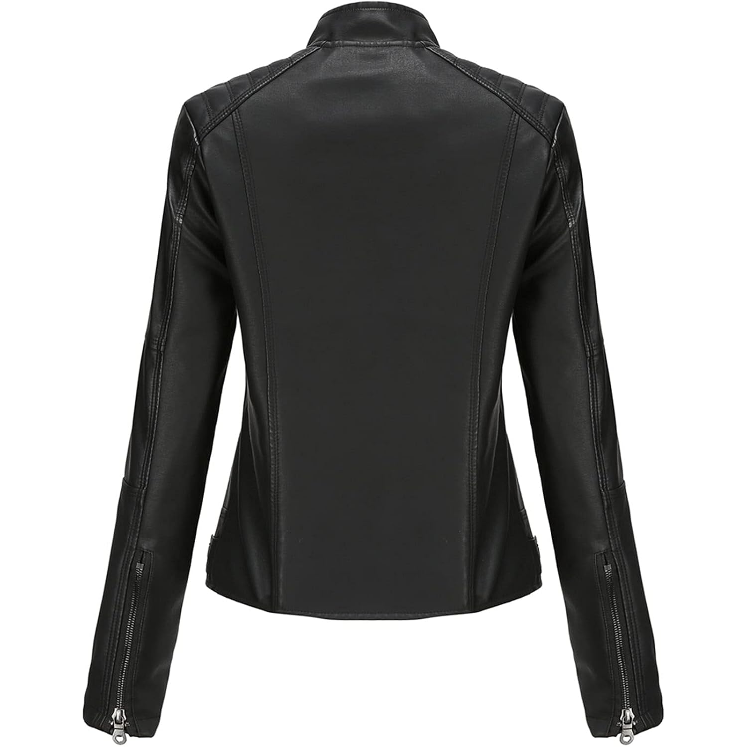 DEAR MODEL Faux Leather Jacket Women Bomber Jacket Women's Belted Motorcycle Jacket