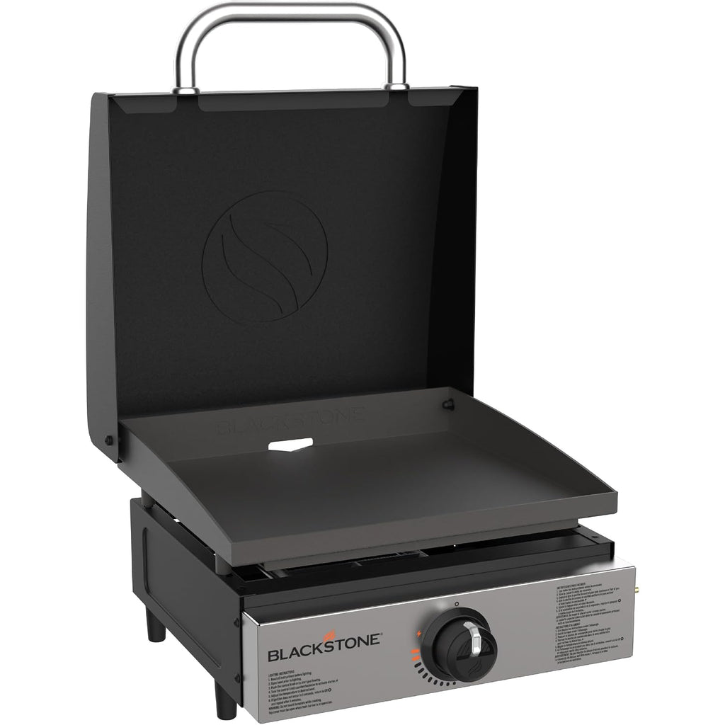 Blackstone 1814 Propane Gas Griddle, 17 Inch, Black | Stainless Steel, Portable Flat Top, Heavy Duty, For Kitchen, Camping, Outdoor, Tailgating