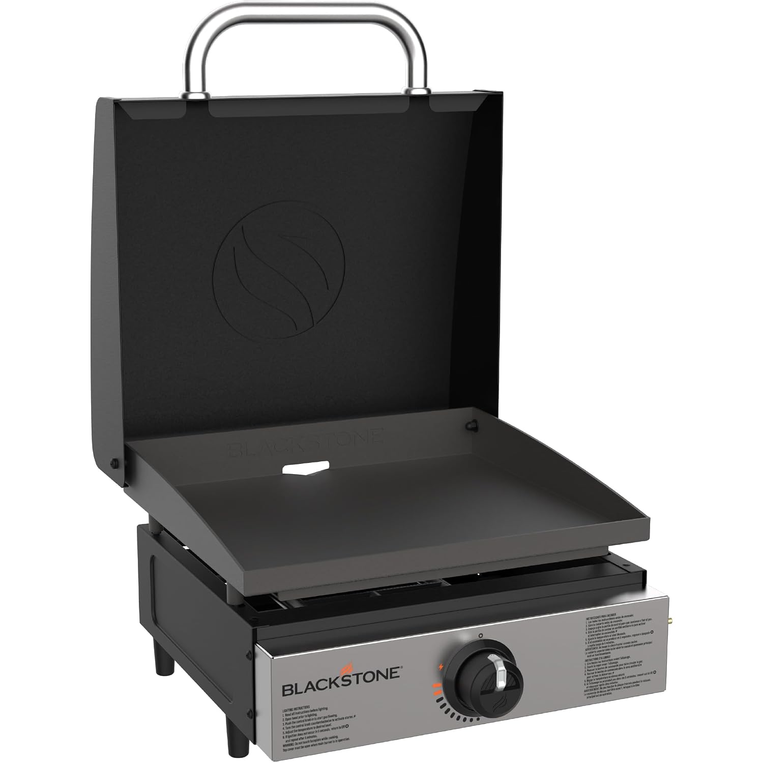 Blackstone 1814 Propane Gas Griddle, 17 Inch, Black | Stainless Steel, Portable Flat Top, Heavy Duty, For Kitchen, Camping, Outdoor, Tailgating
