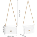 HAOGUAGUA Clear Purse for Women, Clear Bag Stadium Approved, See Through Clear Handbag for Concerts Sports Events