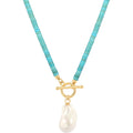 Aobei Pearl 18K Gold Plated Moon Star Lion Evil Eye Love Heart Cross Pendant Necklace Medallion Paperclip Chian Choker Layering Jewery for Women