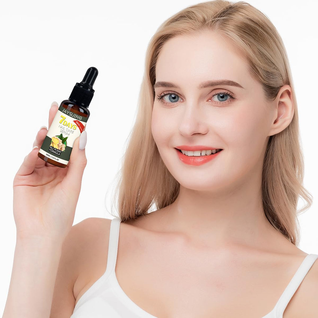 2PCS Ginger Nail Serum Solution, Ginger Cuticle Care Oil for Nails