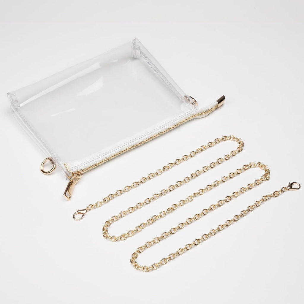 BS-VOG Clear Purse for Women - Stadium Approved Small Crossbody Bag with Zipper, Clear Stadium Bag for Concerts, Sports