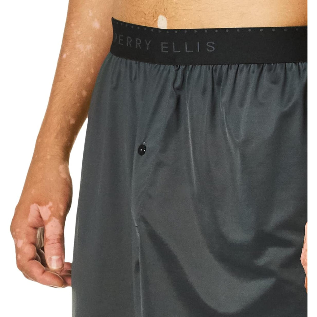 Perry Ellis Mens Luxe Solid Boxer Shortsboxer Shorts