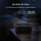Housbay Digital Alarm Clock Radio For Bedrooms, Phone-Free Wake-Up With Dual Alarm, Night Light, Small Radio Clock For Bedside | Phone-Free Wake-Up With Dual Alarm, Fm Radio For Favorite Stations, Small Radio Clock For Bedside, Battery Backup