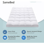 Mattress Topper Queen,Extra Thick Mattress Pad Cover For Back Pain,Cooling Mattress Protector With 8-21 Inch Deep Pocket,Overfilled Down Alternative Filling