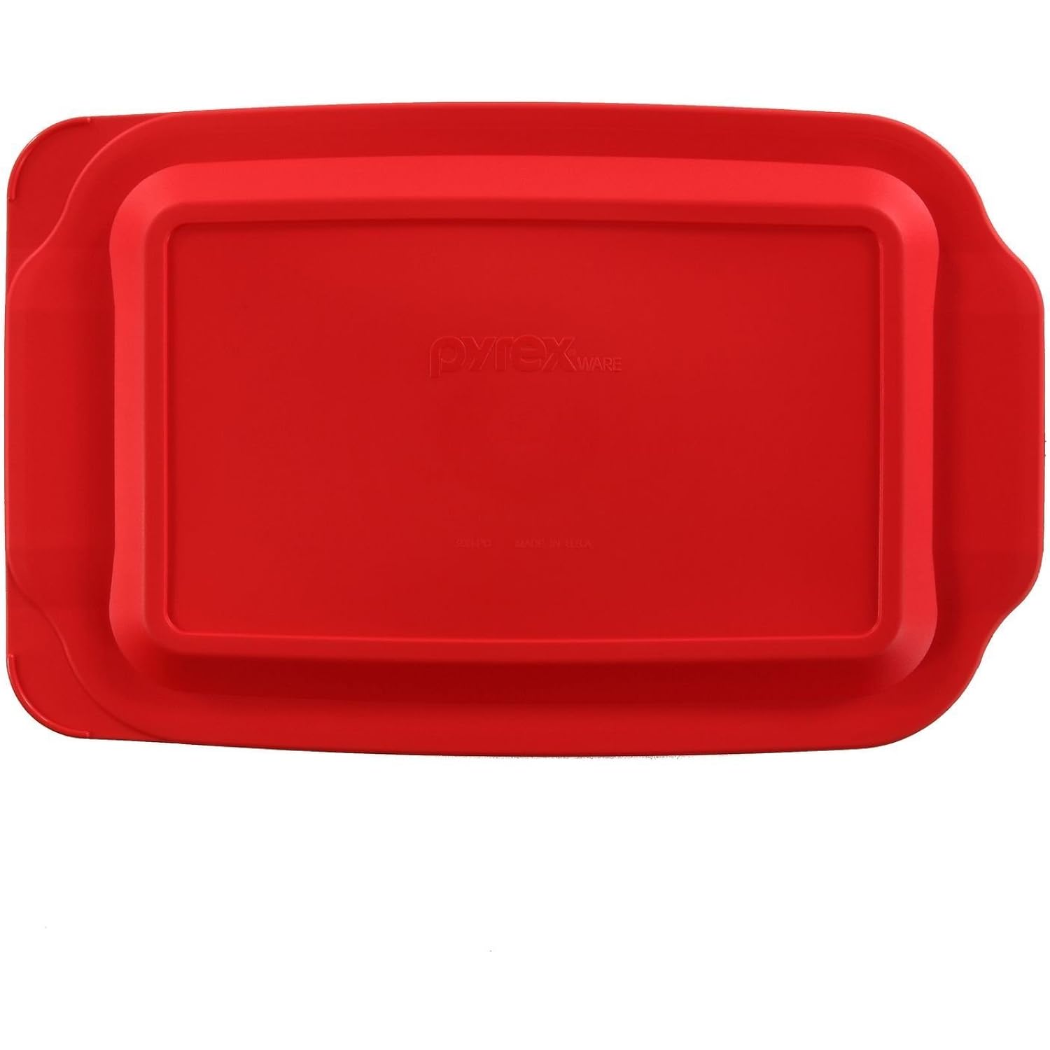 Pyrex (1) 233 3-Qt Rectangular Glass Baking Dish & (1) 233-Pc Red Food Storage Lid – Clear Glass Bakeware – Perfect For Leftovers, Food Preparation And So Much More - Made In The Usa