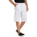 Best South Mens Cargo Shorts With 8 Pockets Casual Long Blew Knee Capri 3/4 Pants Relaxed Fit Work Fishing Hiking
